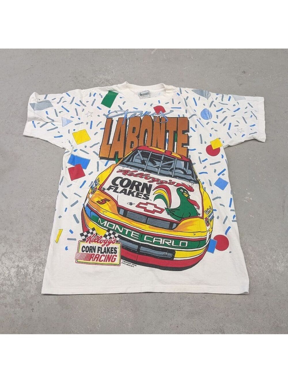 Vintage 90s NASCAR Labonte Kelloggs Tony the Tiger T-shirt